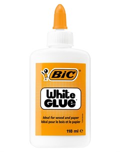 Клей ПВА White Glue для бумаги и дерева Bic