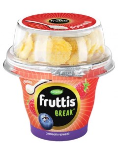 Йогуртный продукт Вкусный перерыв малина черника с кукурузными хлопьями 2 5 175 г Fruttis
