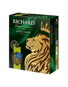 Чай зелёный Royal Green байховый в пакетиках 100х2 г Richard