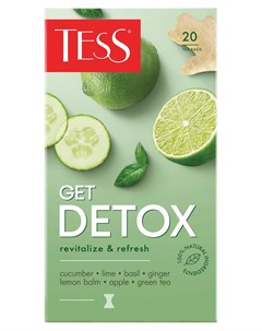 Чай зеленый Detox в пакетиках 20x1 5 г Tess