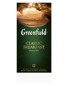 Чай черный Classic Breakfast в пакетиках 25х2 г Greenfield