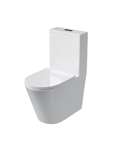 Унитаз напольный GR-4458S безободковый, с сиденьем микролифт, белый Grossman