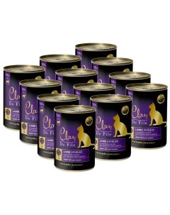 Влажный корм для кошек DE FILE с ягненком и оливковым маслом 12 шт по 340 г Clan