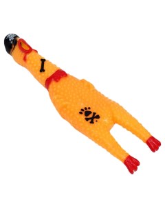 Игрушка для собак Курица пират желтая 16 5 см Пижон