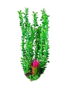 Растение аквариумное искусственное на платформе в виде коряги розовое 40 см Пижон аква