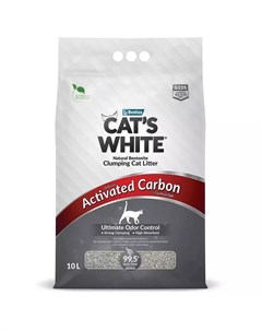 Наполнитель Activated Carbon комкующийся с активированным углем 10 л Cat's white