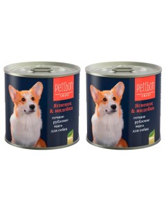 Консервы для собак Smart сочное рубленое мясо с ягненкоми и индейкой 2 шт по 240 г Petibon