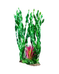 Растение аквариумное искусственное водоросли розово зелёное 30 см Пижон аква