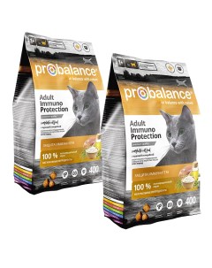 Сухой корм для кошек Cat Immuno с курицей и индейкой 2 шт по 0 4 кг Probalance