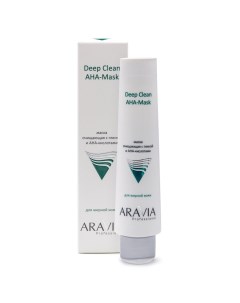 Очищающая маска с глиной и AHA кислотами для лица Deep Clean AHA Mask 9001 100 мл Aravia (россия)
