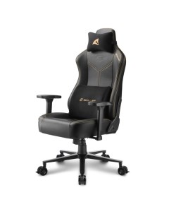Кресло игровое SGS30 BK BG чёрно бежевое до 130кг синтетическая кожа регулируемый угол наклона механ Sharkoon