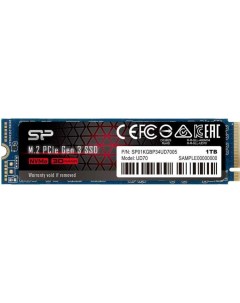 Накопитель SSD M 2 2280 SP01KGBP34UD7005 UD70 1TB PCIe Gen 3x4 QLC 3400 3000MB s MTBF 1 8M Silicon power