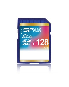 Карта памяти 128GB SP128GBSDXAU1V10 SDXC Class10 Elite UHS I R W 50 15 MB s Silicon power