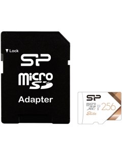 Карта памяти 256GB SP256GBSTXBU1V21SP microSDXC Class 10 UHS I SD адаптер Colorful Silicon power