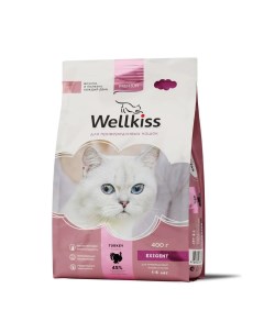 Adult Exigent Корм сухой для привередливых кошек с индейкой 400 гр Wellkiss