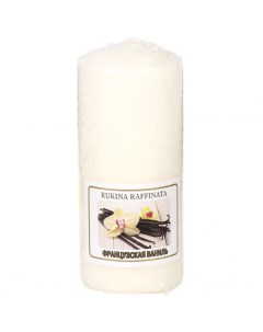 Свеча ароматическая 12х5 см столбик Французская ваниль 500150 Kukina raffinata