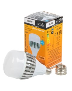 Лампа светодиодная E27 E40 40 Вт 220 В цилиндрическая 4000 К свет нейтральный белый High Power LED Ecola
