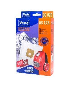 Мешок для пылесоса BS 02 S синтетический 4 шт 2 фильтра Vesta filter