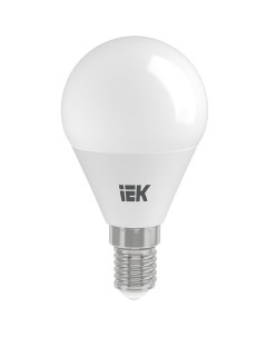 Лампа светодиодная E14 9 Вт 60 Вт 230 В шар 3000 К свет теплый белый G45 LED Iek