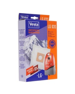 Мешок для пылесоса LG 03 S синтетический 4 шт 2 фильтра Vesta filter