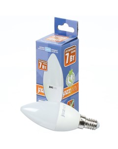 Лампа светодиодная E14 7 Вт 60 Вт свеча 5000 К свет холодный белый PLED SP C37 Jazzway