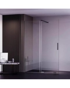 Душевая дверь в нишу Premium Trento 140х200 профиль графит стекло прозрачное Veconi