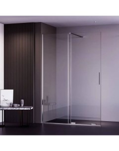 Душевая дверь в нишу Premium Trento 110х200 профиль хром стекло прозрачное Veconi
