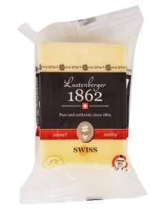 Сыр полутвердый Швейцарский орехово сладкий Lustenberger 50 БЗМЖ 200 г Lustenberger 1862