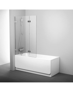 Шторка для ванны Brilliant 100 см 7ULA0A00Z1 левая стекло прозрачное профиль хром Ravak