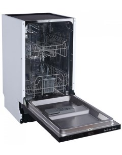 Встраиваемая посудомоечная машина Delia 45 BI черно белая Крона