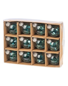 Набор елочных шаров из стекла 3 х 3 х 3 см 12 шт Magic time