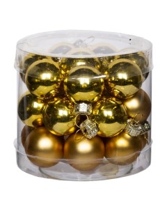 Набор елочных шаров Золотые шарики из стекла 2 5 см 24 шт Magic time