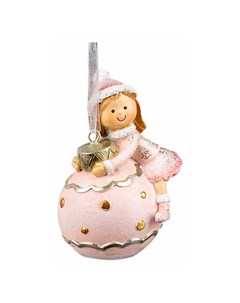 Елочная игрушка Decor Девочка на шаре зефирная 7 см Erich krause