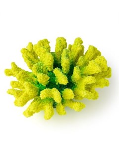 Коралл для аквариума Брокколи 14x13x7 см желто зеленый Grotaqua