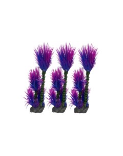 Декор для аквариума фиолетовая декоративная трава пластик 3 шт 27 см Mobicent