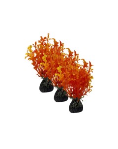 Декор для аквариума Людвигия оранжевая пластик 3 шт 10 5 см Mobicent
