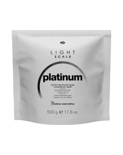 Быстродействующий серый осветляющий порошок для волос Light Scale Platinum Powder Lisap milano (италия)