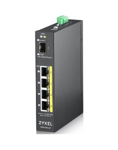 Коммутатор RGS100 5P 5 Port unmanaged PoE Switch 120 Watt PoE DIN Rail IP30 12 58V DC RGS100 5P ZZ01 Zyxel