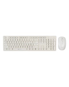 Клавиатура и мышь 240M клав белый мышь белый USB беспроводная slim Multimedia Oklick