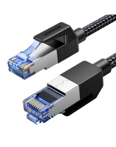 Кабель NW153 80431 Cat8 CLASS F FTP Round Ethernet Cable With Braid 2м черный Ugreen