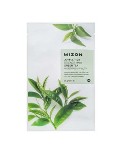 Маска для лица тканевая с экстрактом зелёного чая Joyful time essence mask green tea MIZON 23г Coson co., ltd