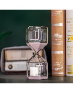 Часы настольные Sands песочные стекло цвет розовый 30 см Без бренда