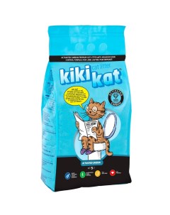 Наполнитель для кошачьего туалета Активированный уголь комкующийся 5л Kikikat