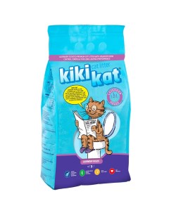 Наполнитель для кошачьего туалета с ароматом Лаванда комкующийся 5л Kikikat