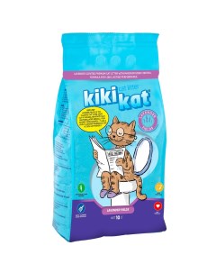 Наполнитель для кошачьего туалета с ароматом Лаванда комкующийся 10л Kikikat