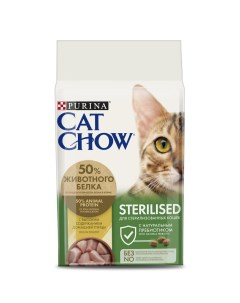 Корм для кошек для кастрированных и стерилизованных домашняя птица сух 1 5кг Cat chow