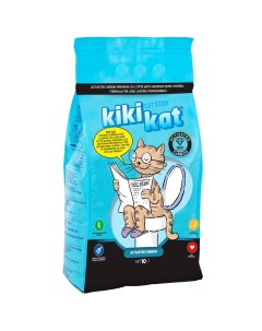 Наполнитель для кошачьего туалета Активированный уголь комкующийся 10л Kikikat