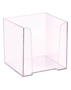 Подставка ПЛ41 для бумажного блока 90x90x90 пластик прозрачный Стамм