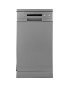 Посудомоечная машина DW 4526 узкая напольная 44 8см загрузка 9 комплектов серебристая Weissgauff
