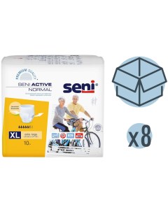 Трусы впитывающие Active Normal 120 160 см XL 10 шт 8 упаковок Seni